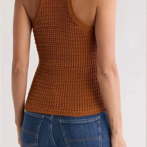 Madewell Crochet-Knit Crewneck Sweater Tank - Picture 2 of 5
